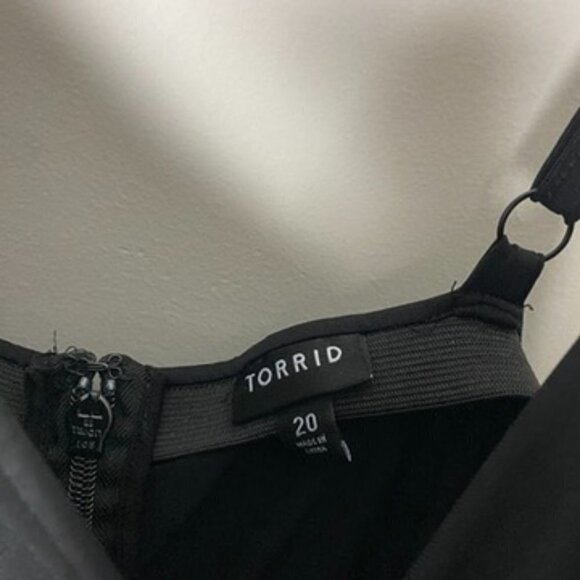 Torrid Maxi Ruched Front Bodycon Dress Womens 20 Black Stretchy Jersey - Picture 5 of 9